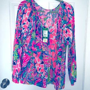 Lilly Pulitzer Willa top - Gumbo Limbo Print